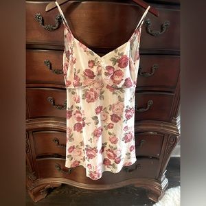 Vintage Wacoal rose floral chemise nightgown 80/85 36C